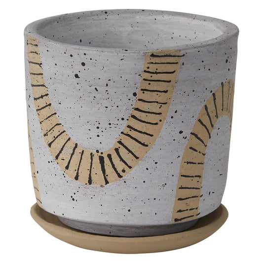 Tocoa Pot with Saucer 4.75"x 4.5"