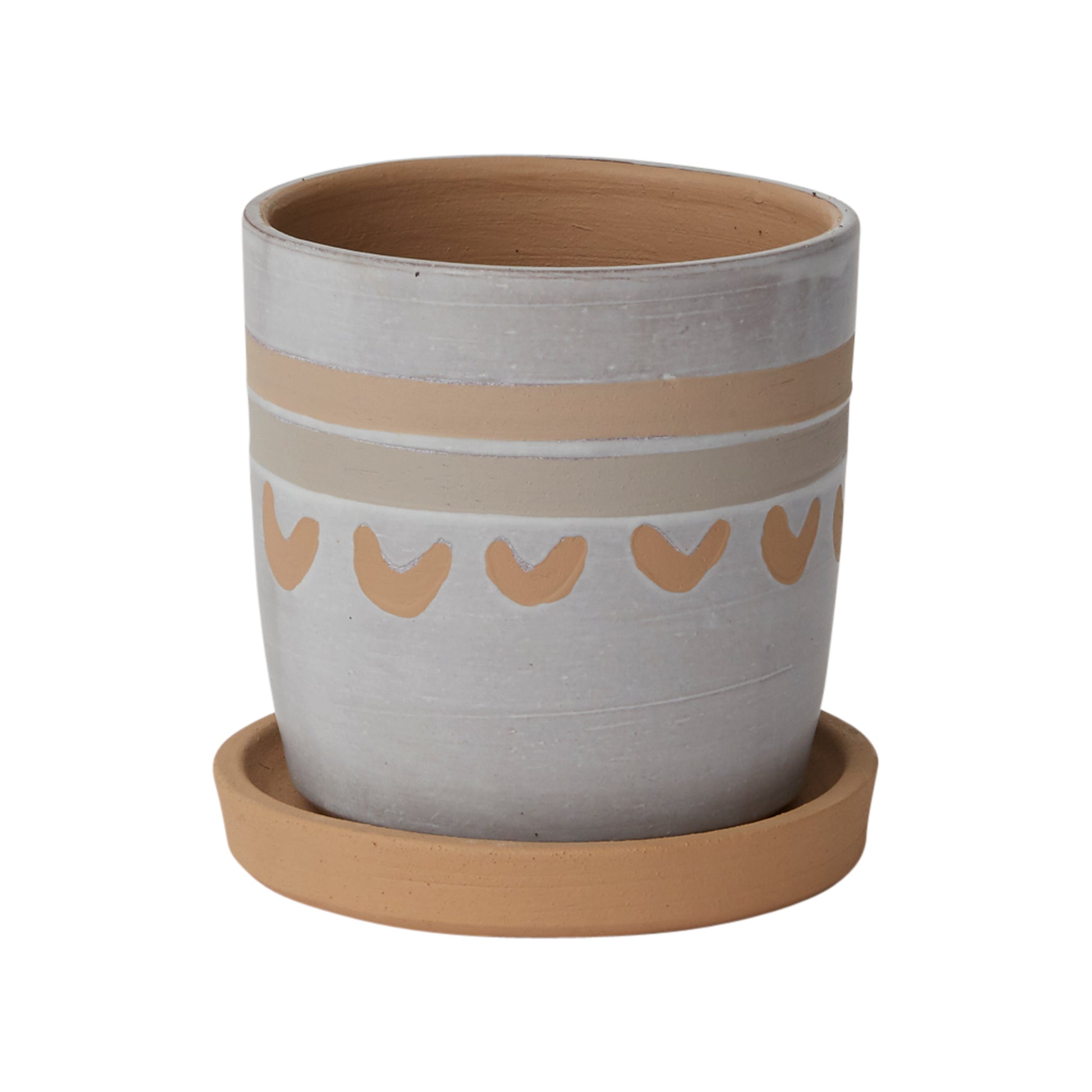 Symbol Pot with Saucer 4.5"x 4.75"